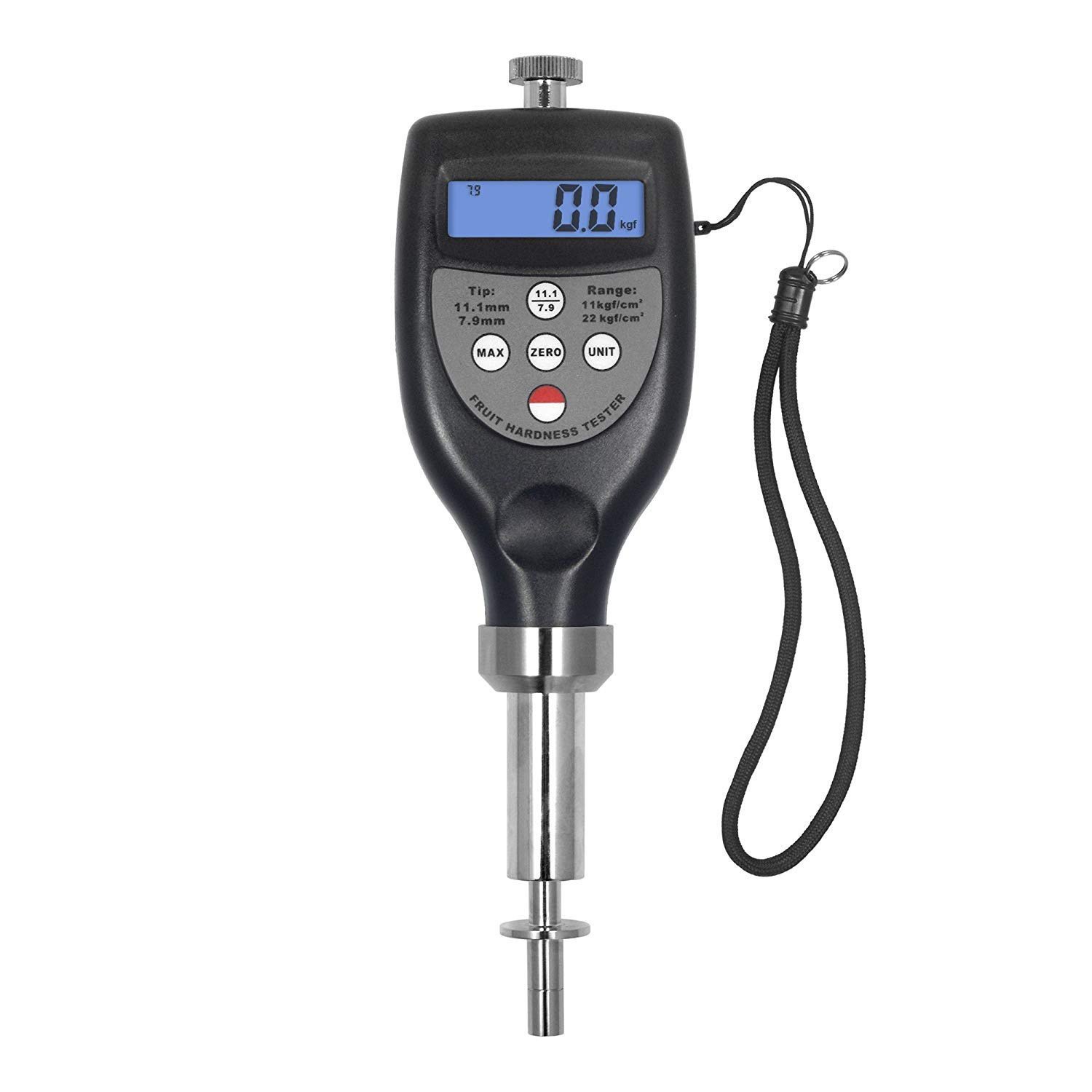 Landtek FHT1122 Digital Fruit Hardness Tester - Portable Handheld Penetrometer for Apples, Pears, Peaches | Accurate Fruit Ripeness Measurement Tool for Farmers, Grocers & Quality Control