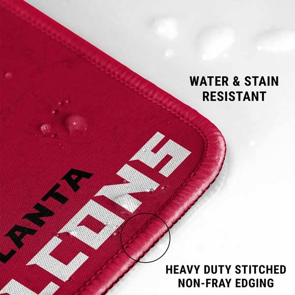 Skinit Medium Gaming Mouse Pad - Officially Licensed NFL Atlanta Falcons - Distressed Design with Stitched Edges, Waterproof, Non-Slip Rubber Base - Perfect for PC, Laptop & Office Workstations