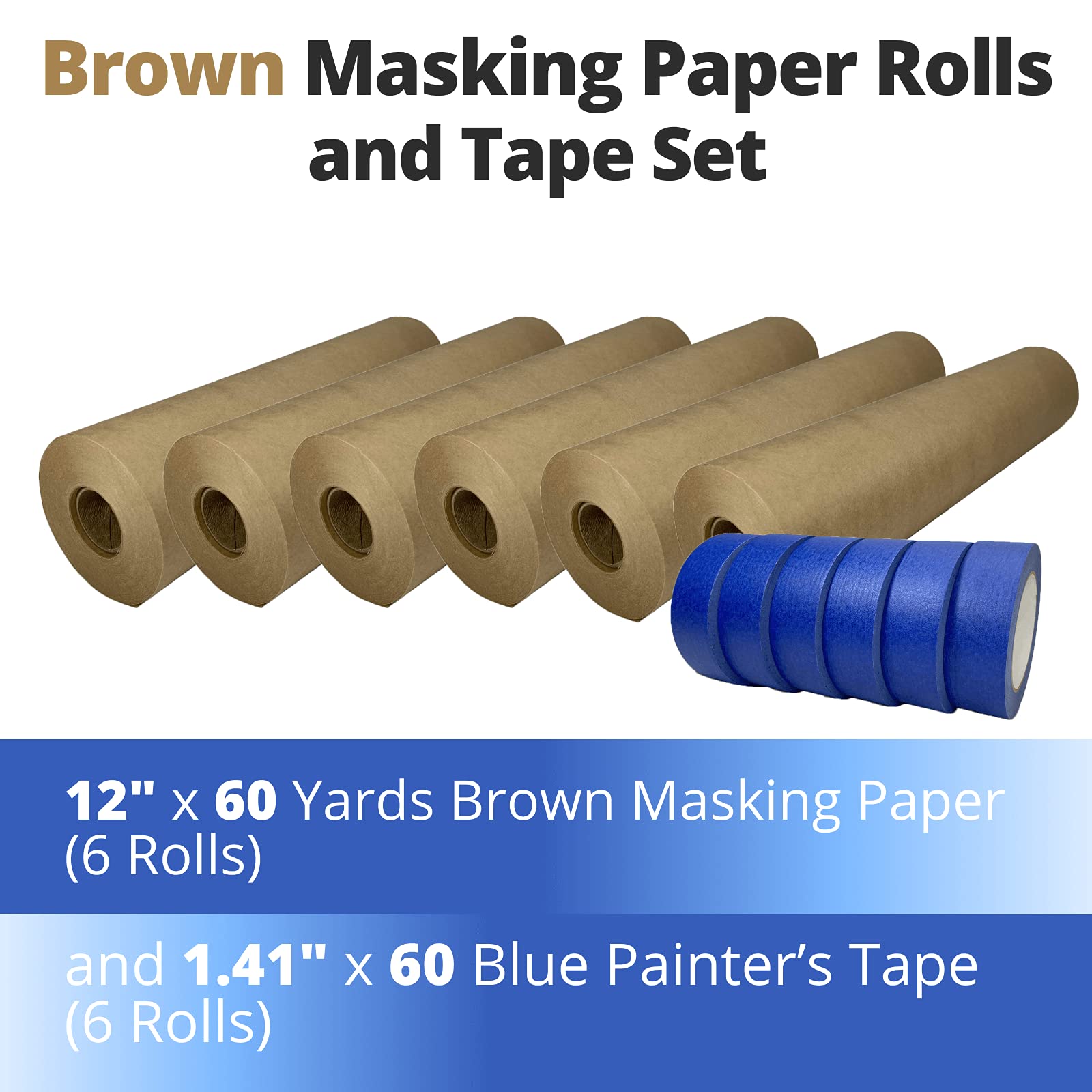 IDL Packaging Masking Paper and Tape Set - 12