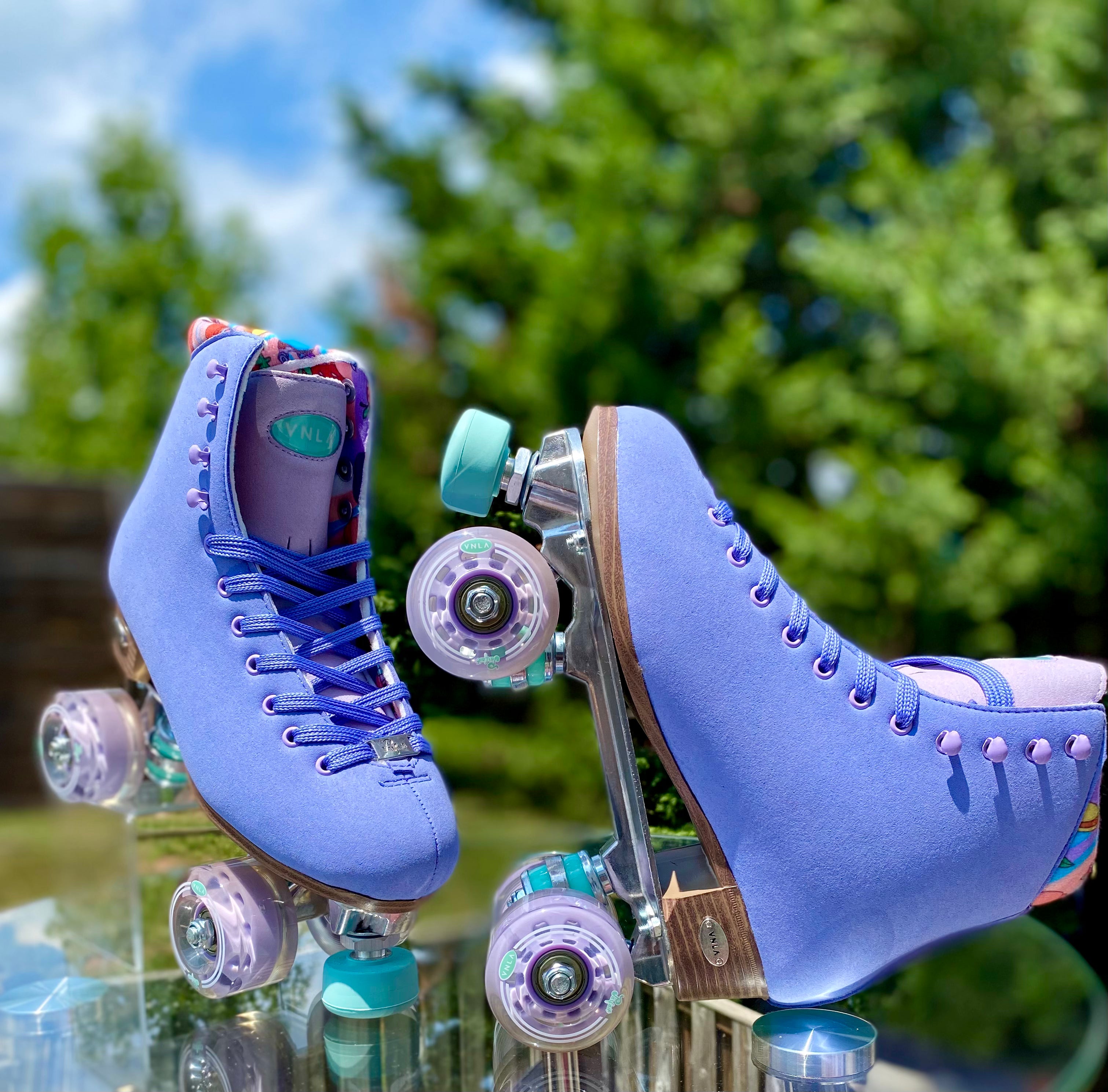 Vnla Parfait Outdoor Roller Skates for Women & Men - Comfortable Quad Skates with Light-Up Wheels for Street, Park & Trail Skating
