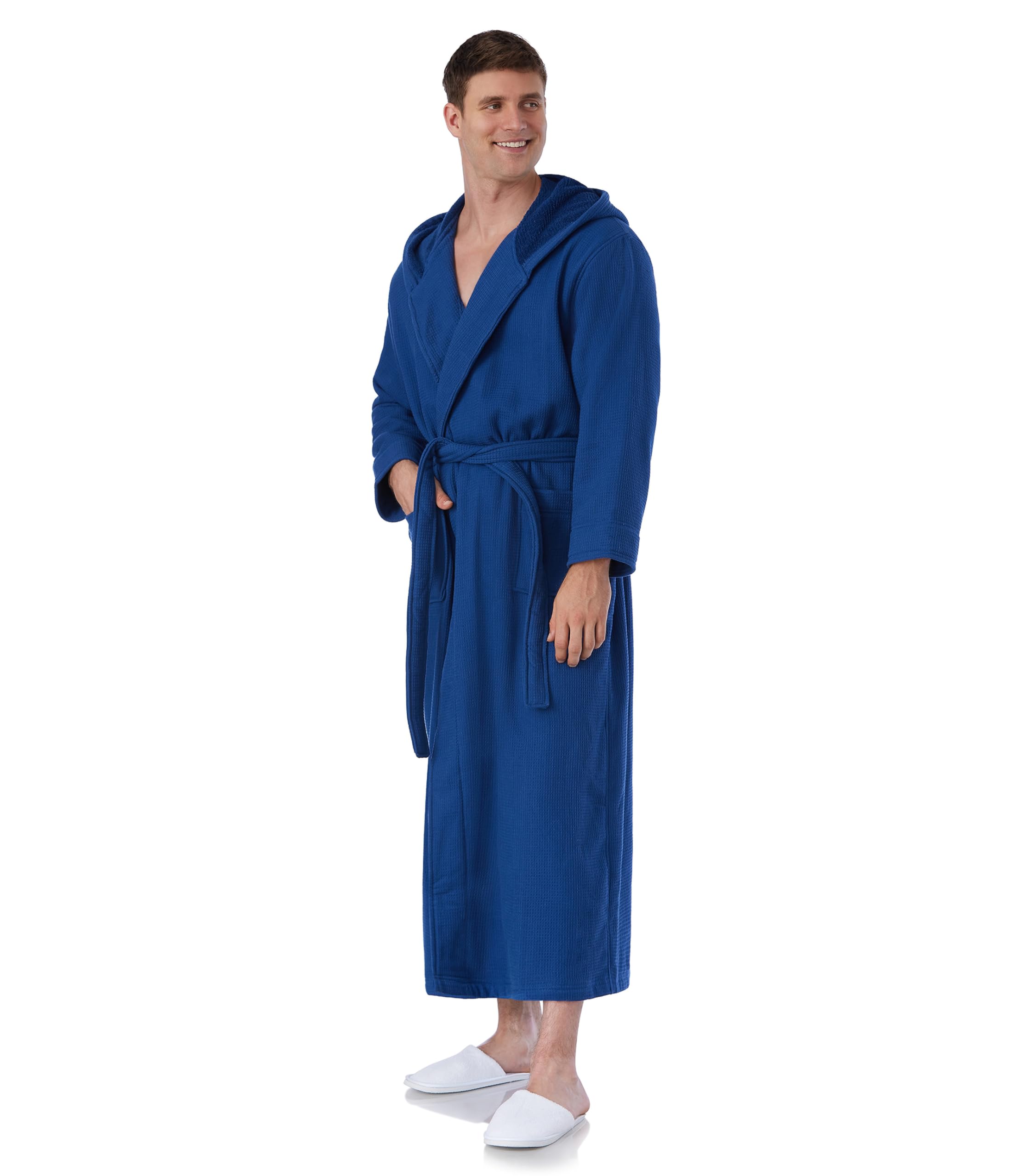 Soft & Cozy Hooded Waffle Terry Bathrobe for Women - Luxury Spa Robe with Pockets - Perfect for Relaxing at Home, Lounging & Post-Shower Comfort