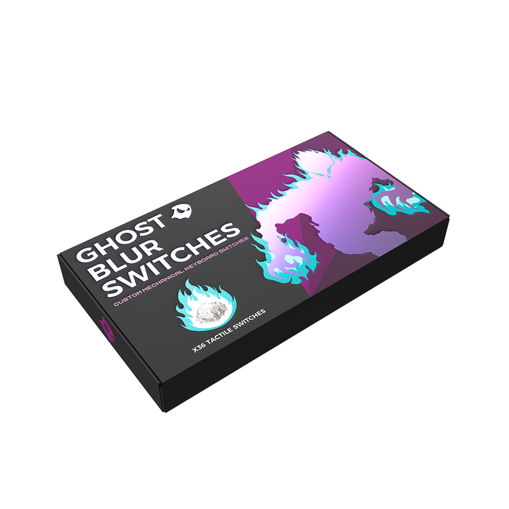Blur Tactile Mechanical Keyboard Switches (36-Pack) - Premium Gaming & Typing Experience for Custom Keyboards
