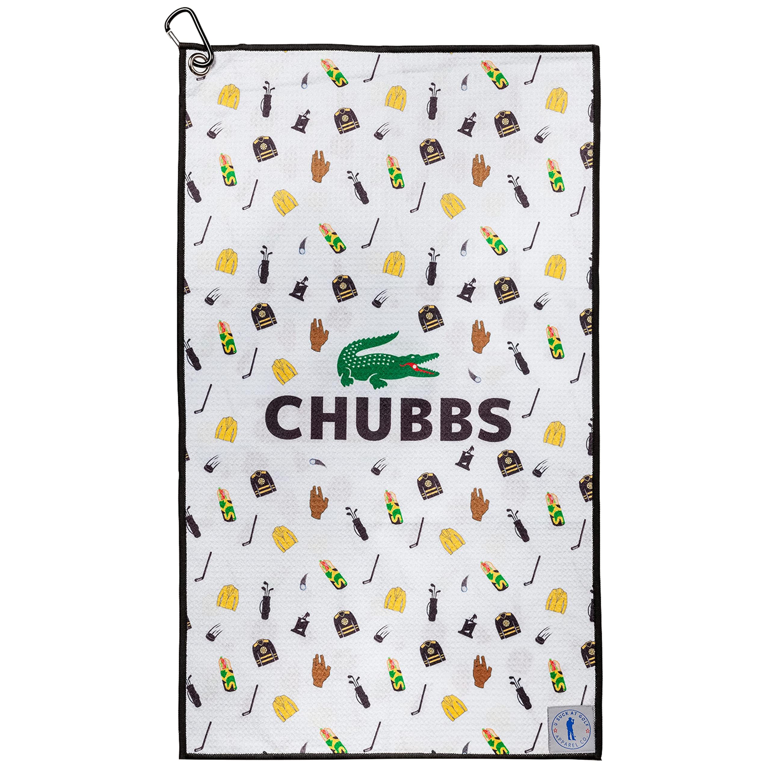 USAG High Performance Golf Towel - Premium Microfiber Golf Club Accessory for Men | Funny Chubbs Design | Perfect for Golf Courses, Driving Ranges & Clubhouse Use