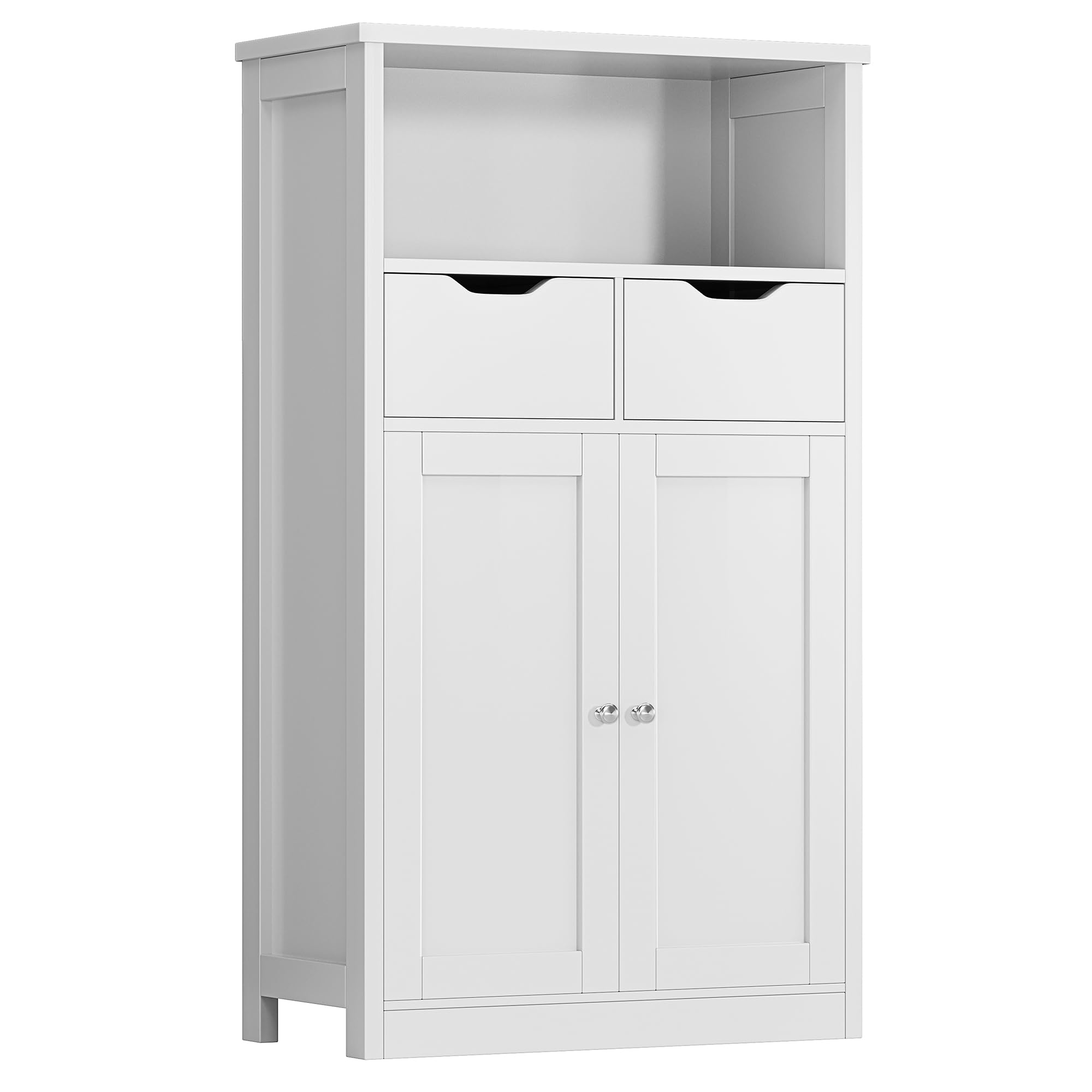 Shintenchi Storage Cabinet with Doors & Drawers - White for Bathroom, Kitchen & Living Room