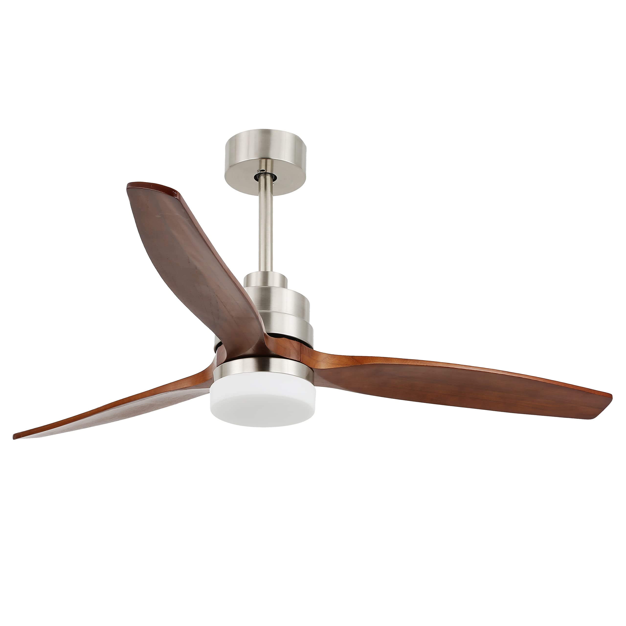 Bella Depot 52 Inch Wood Ceiling Fan with Lights and Remote Control - 3 Solid Wood Blades, 6-Speed DC Motor, Dimmable & Reversible with Timer - Perfect for Living Room, Bedroom, and Outdoor Covered Patio