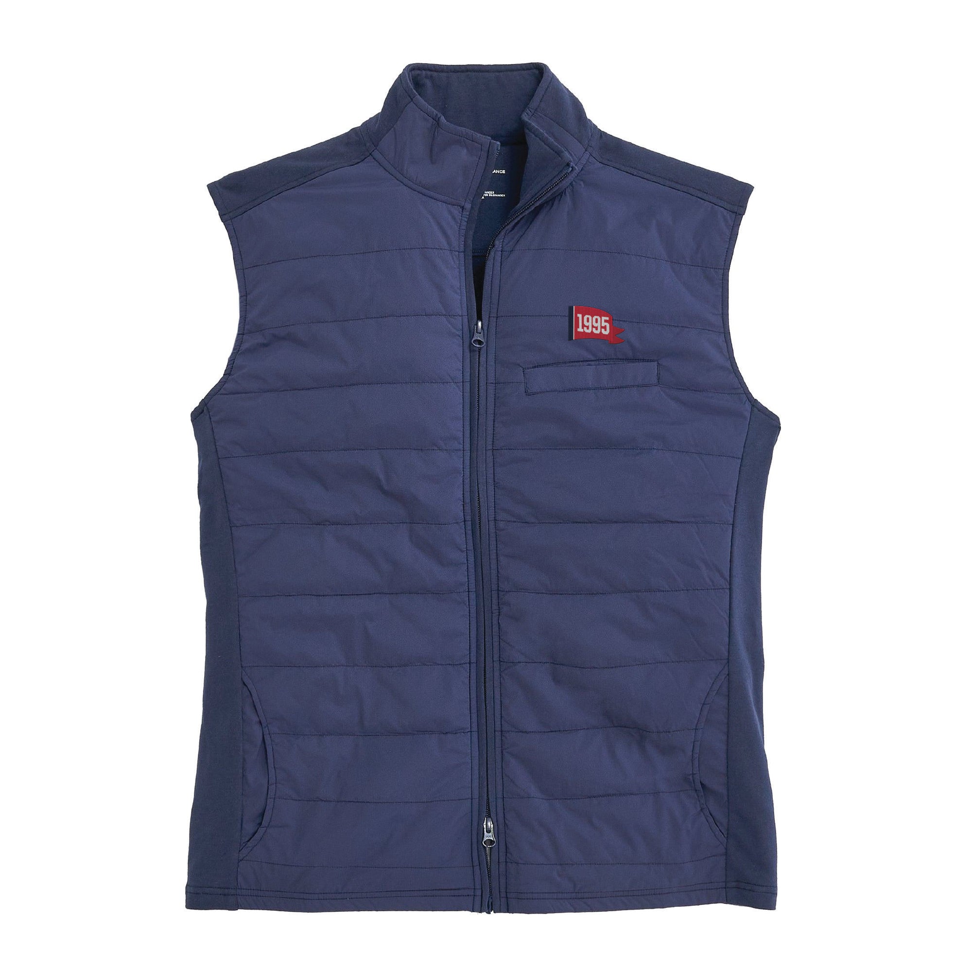 1995 World Series Pennant Arven Vest - Classic Navy Blue Vintage Baseball Jacket for Fans & Collectors | Perfect for Game Day, Sports Bars & Memorabilia Displays