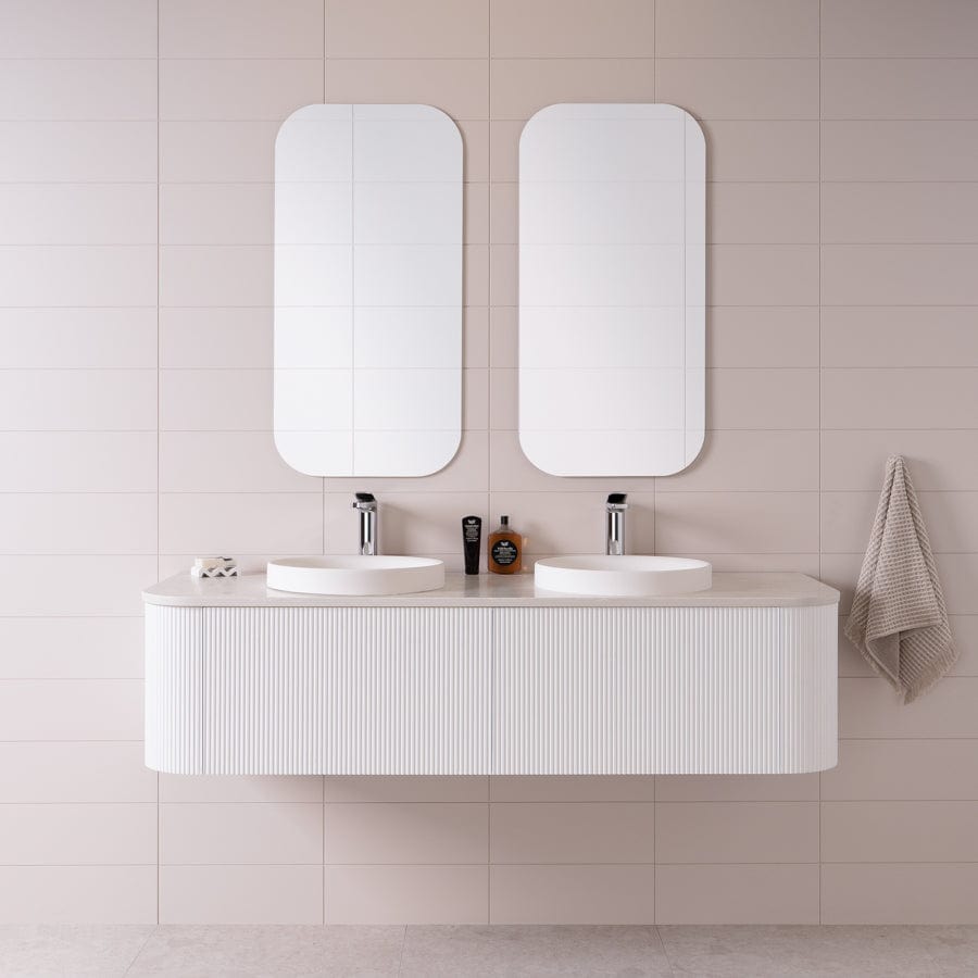 Waverley Vanity 1500 Wall Mounted Bathroom Sink in Ultra White - Perfect for Modern Small Bathrooms and Powder Rooms
