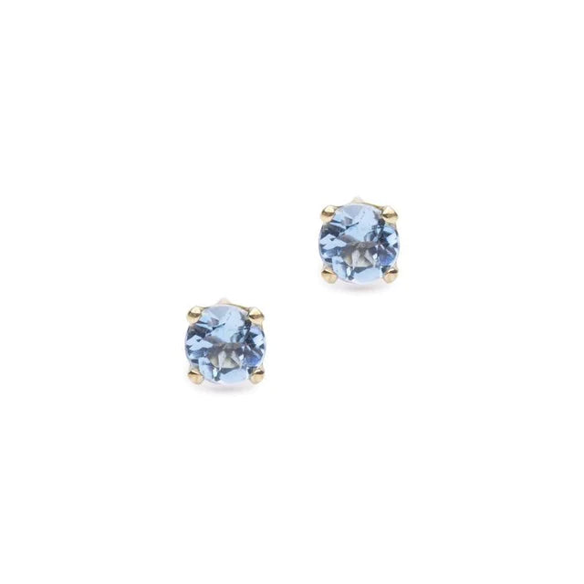 2.3mm Genuine Birthstone 14K Gold Stud Earrings for Women - Perfect Gift for Birthday, Anniversary & Special Occasions