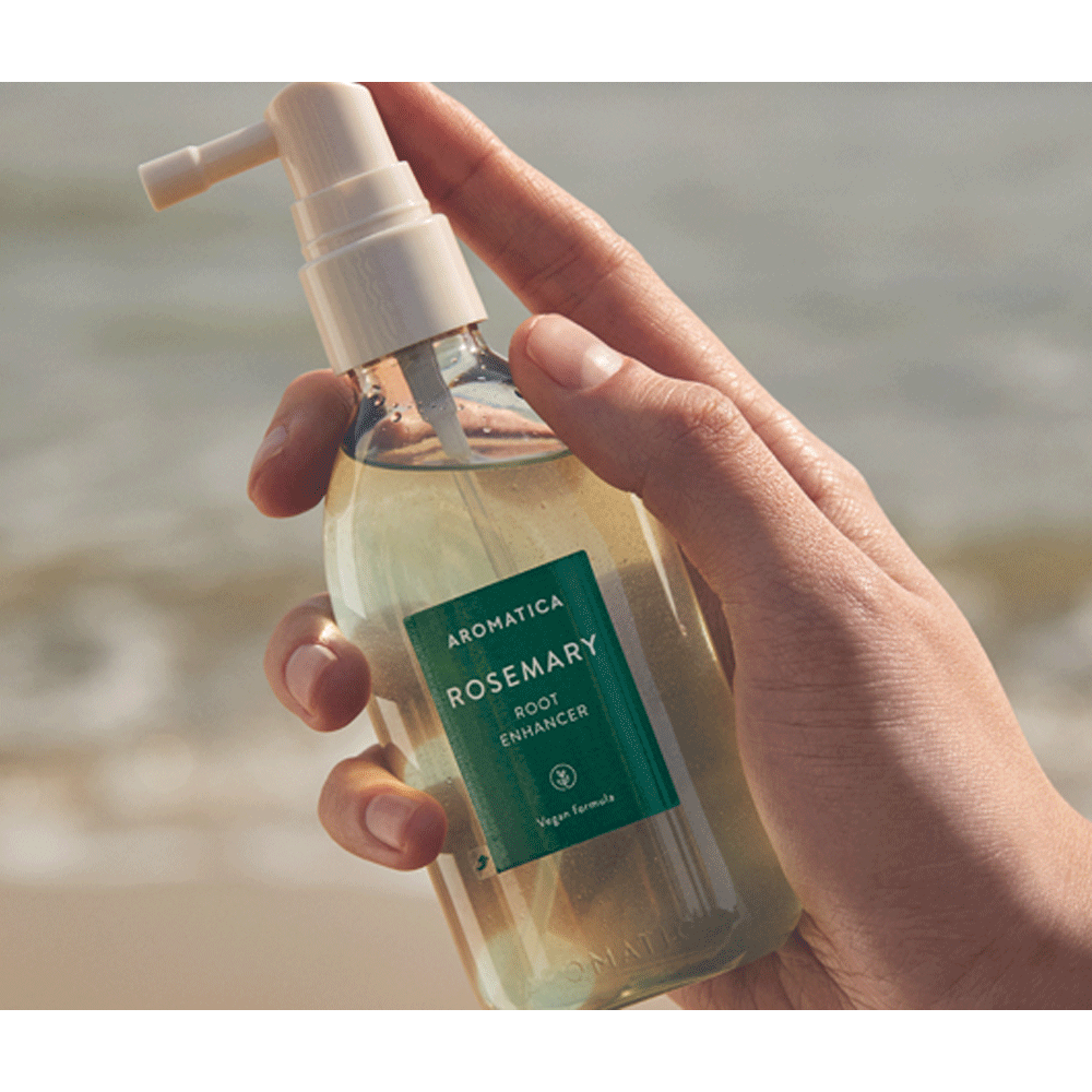 AROMATICA Rosemary Root Enhancer 100ml - Natural Hair Growth Treatment for Thicker, Stronger Hair - Perfect for Daily Scalp Care & Damaged Hair Repair