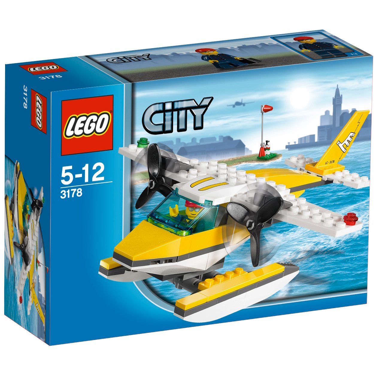 LEGO City Seaplane Building Kit – 60257 Toy Airplane Model for Kids Ages 6+ | Creative Play, STEM Learning & Gift Idea for Boys & Girls | Perfect for Imaginative Adventures & Role-Playing Scenes