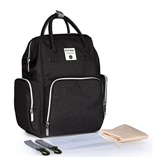 Qubskry Large Capacity Diaper Backpack - Multi-Functional Baby Travel Bag with Nursing Organizer (Black) | Perfect for Parenting, Daycare & Family Outings