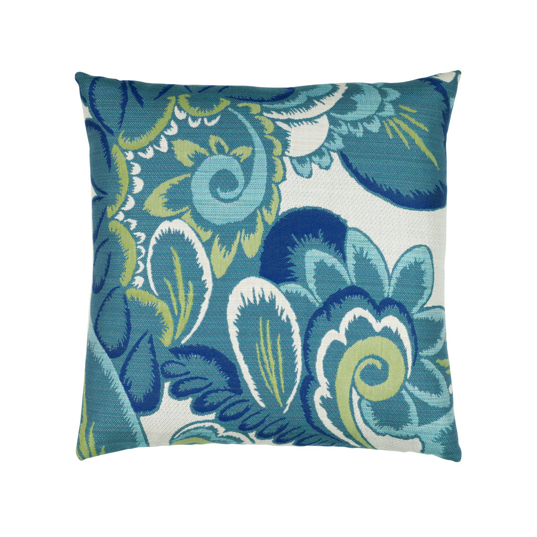 Floral Wave Decorative Throw Pillow Cover - Soft Square Cushion for Indoor & Outdoor Use - Perfect for Sofa, Bed, Patio, and Garden Decor