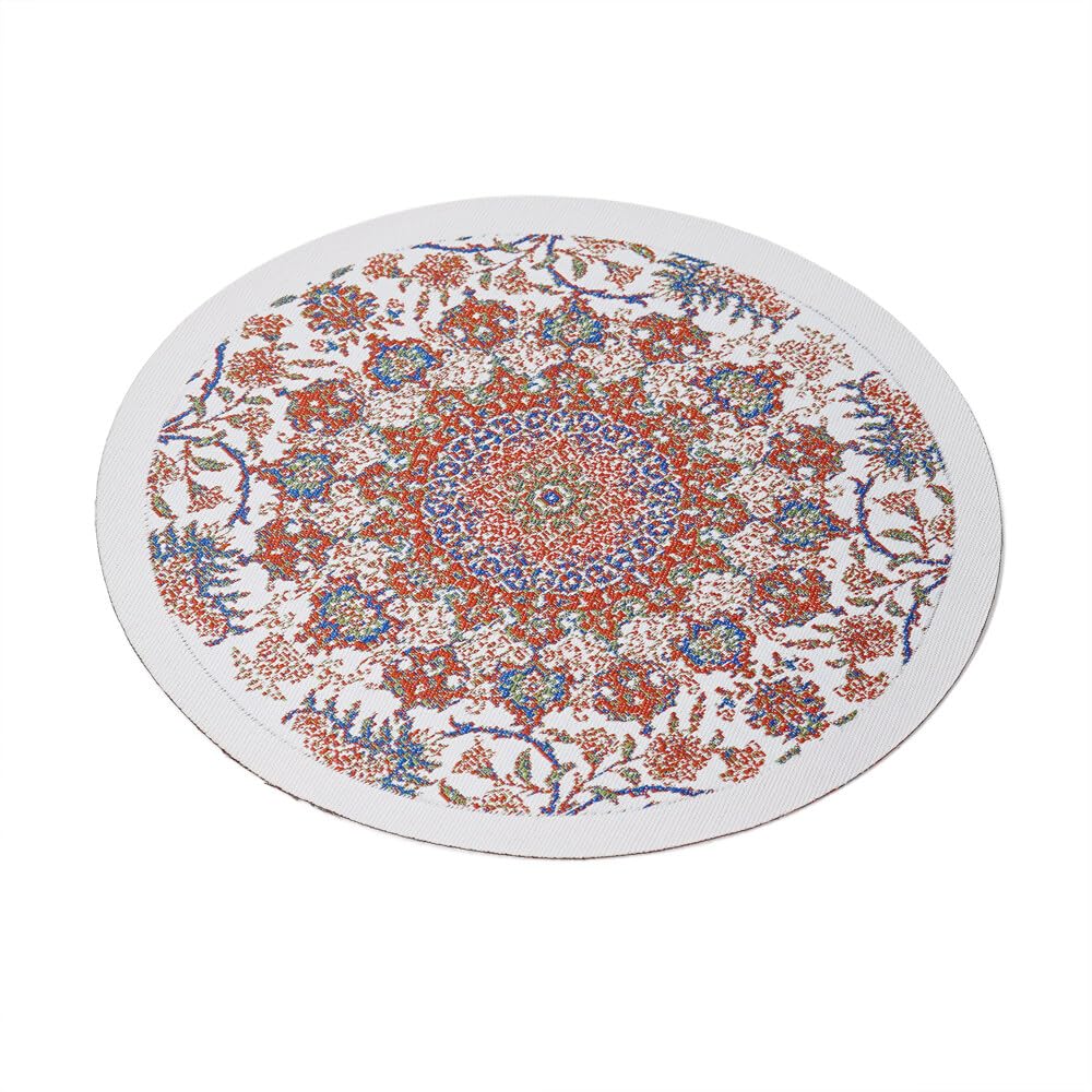 Odoria 1/12 Scale Miniature Round Rugs & Carpets for Dollhouse Decor - Red | Perfect for Dollhouse Flooring, DIY Miniature Scenes, and Model Train Layouts