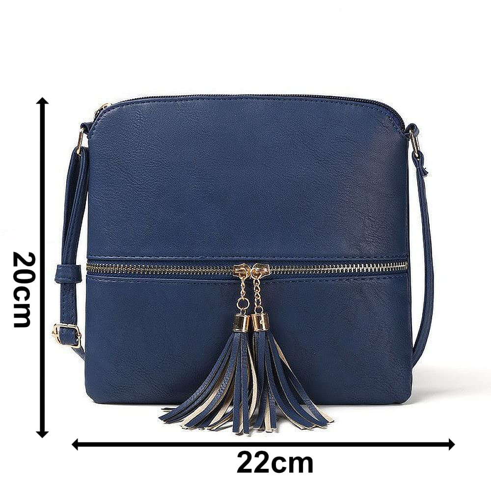 Jamie Bags Mini Crossbody Bags for Women - Genuine Leather Phone Purse with Adjustable Long Strap, Multipurpose Ladies Handbag & Shoulder Bag with Tassel - Perfect for Daily Use, Travel, and Parties