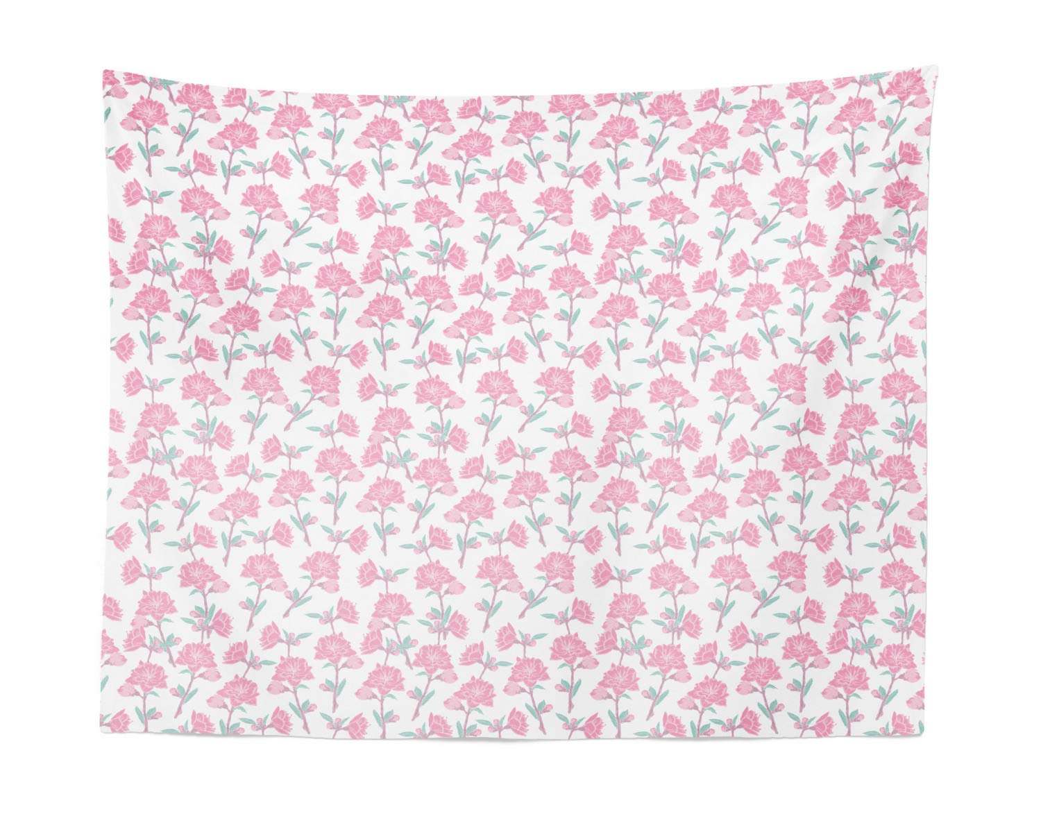 Ambesonne Hand-Painted Rose Tapestry Wall Art - Botanical Garden Floral Design in Dried Rose Seafoam, 28x23 Inch Fabric Wall Hanging for Bedroom, Living Room, Dorm Decor | Perfect for Boho Chic Home, Spring Wedding Backdrop & Instagram Photo Background