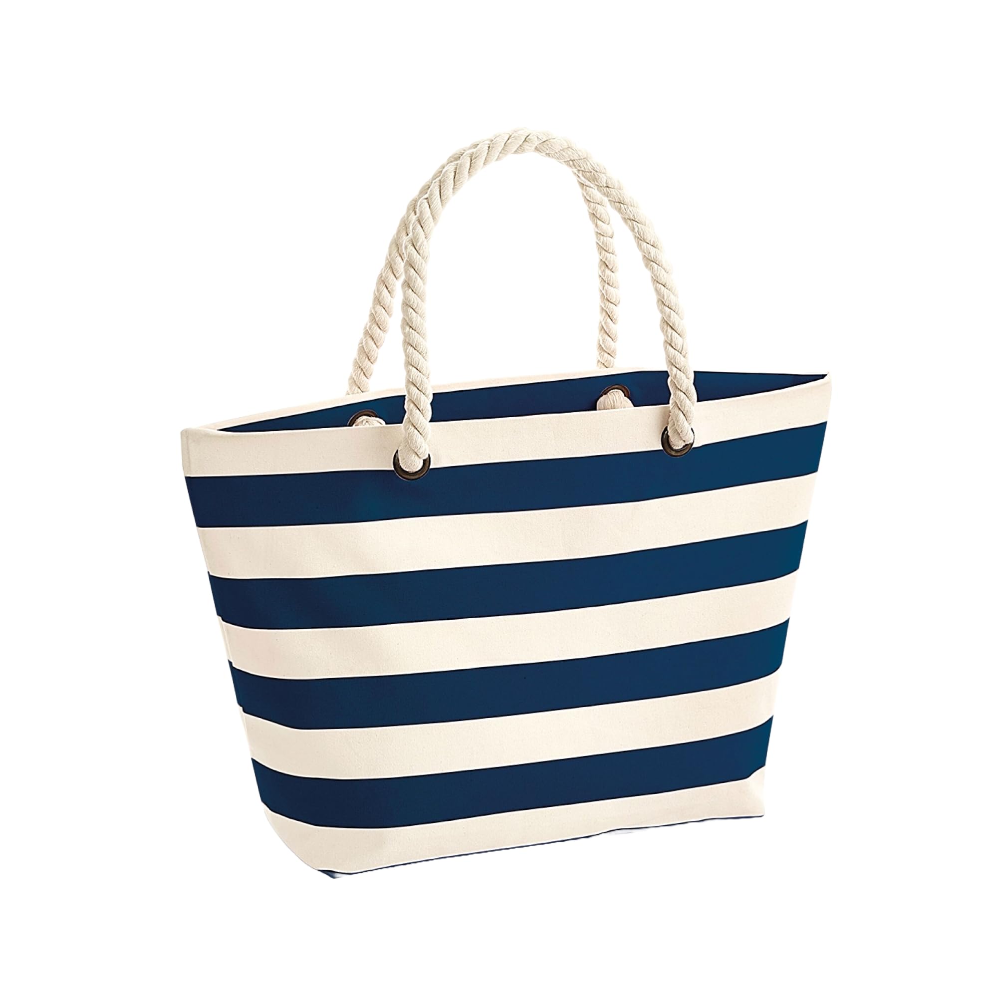 Waterproof Striped Beach Tote Bag for Women - Large Natural & Navy Summer Handbag - Lightweight Travel Bag for Pool, Beach, Vacation & Shopping - Perfect for Beach Trips, Poolside Lounging, Weekend Getaways - Great for Sunbathing, Seaside Walks, Grocery Shopping, Gym Essentials & Daily Use - Ideal for Summer Travel, Picnics, Work Commute and Yoga Class