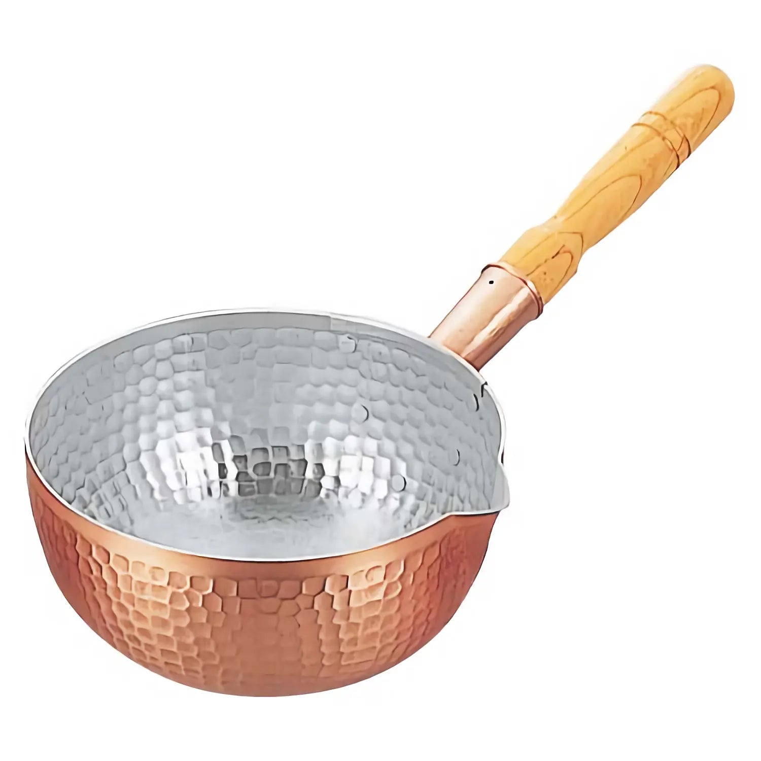 Premium Marushin Douki Copper Tin Plated Round Bottom Saucepan - Professional Japanese Cookware for Soups, Stews & Sauces | Ideal for Home Chefs & Restaurant Use
