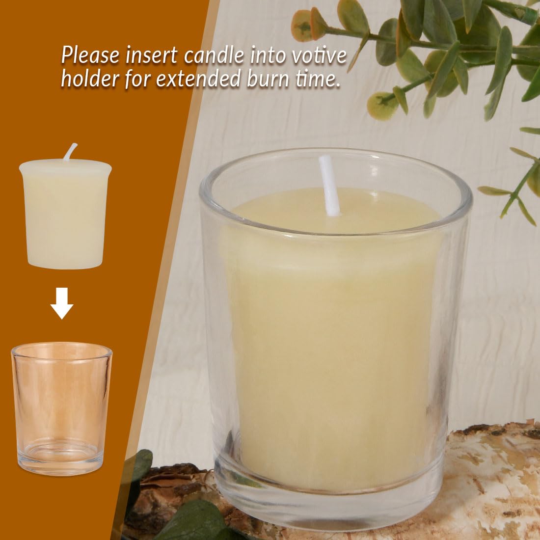 4PCS Pure Beeswax Votive Candles - Unscented with Natural Honey Aroma, 15 Hours Burn Time Each (White) | Perfect for Relaxation, Meditation, Home Decor & Romantic Ambiance
