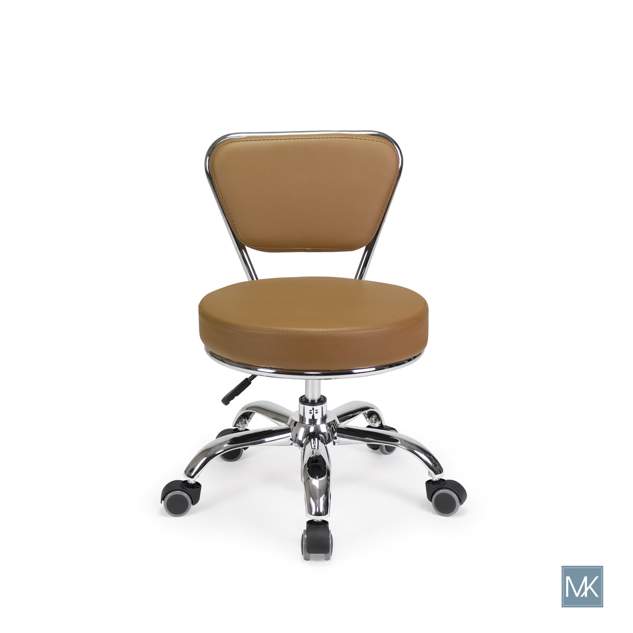 Dayton Adjustable Rolling Technician Stool - Heavy Duty Swivel Workshop Stool with Footrest - Perfect for Garage, Workshop, and Industrial Use