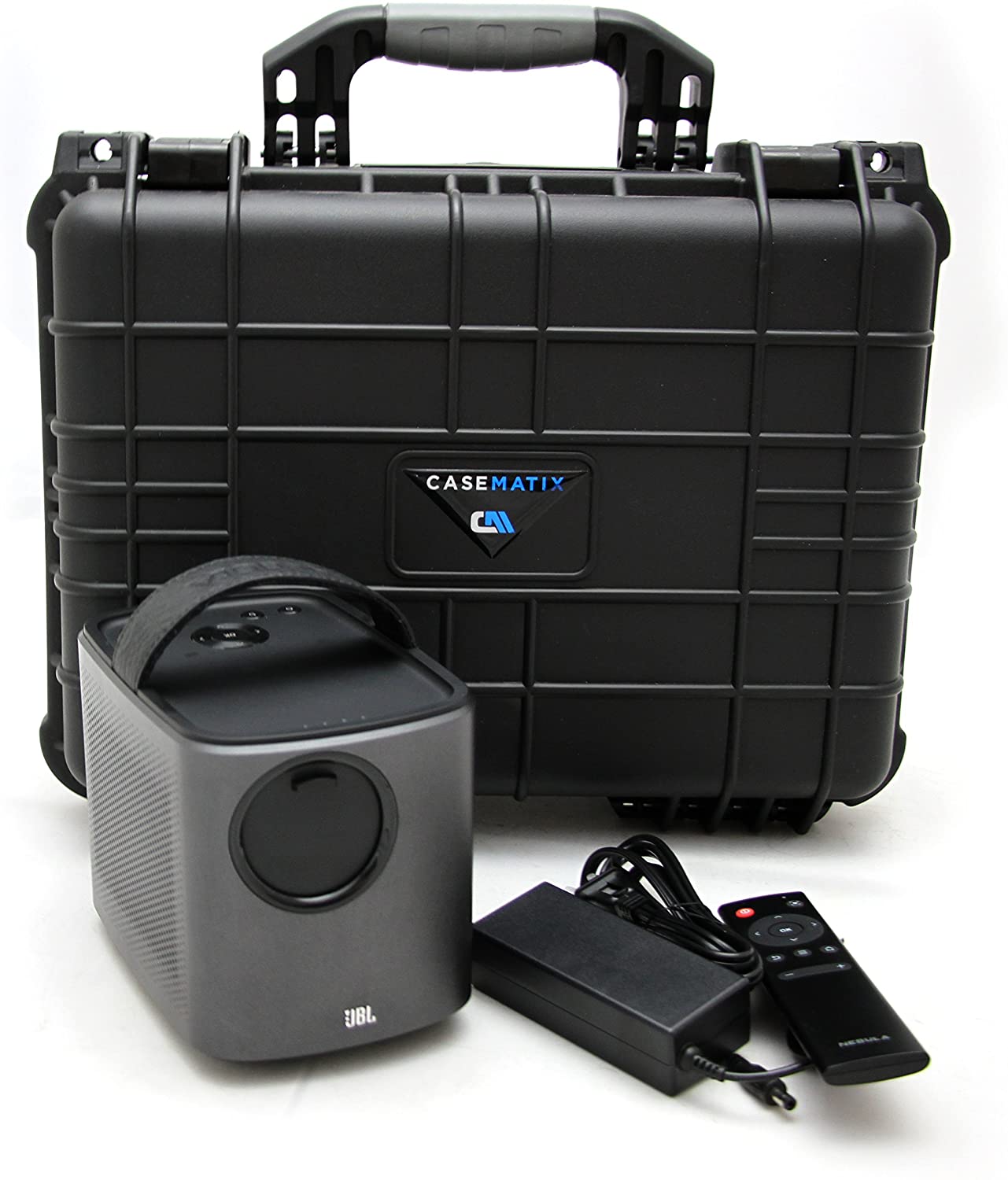 Casematix Waterproof Portable Projector Carry Case - Compatible with Nebula Mars 2 Pro & Nebula Mars Projector by Anker - Protective Storage for Outdoor Movie Nights & Travel