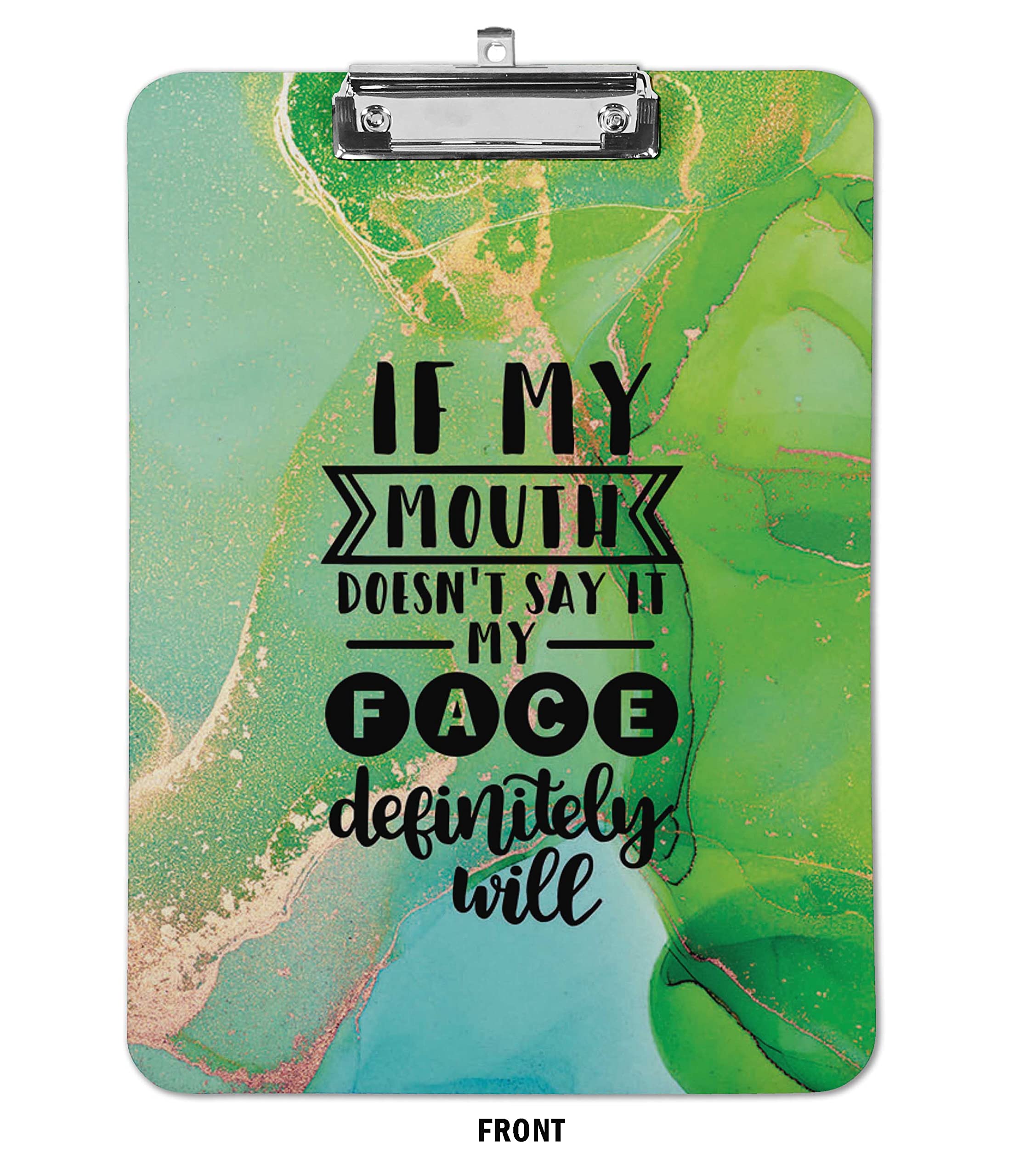 Double Sided Dry Erase Clipboard 9x12.5 - Letter Size with Marker & Duster for Office & School