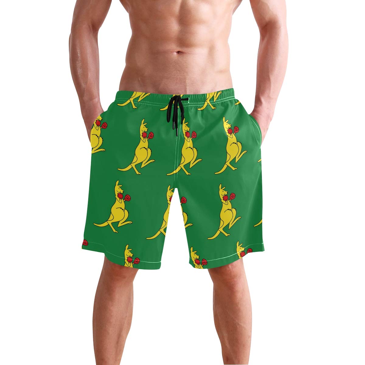 **Men's Quick Dry Swim Trunks - Lightweight Board Shorts with Drawstring for Swimming, Surfing & Beach Activities**