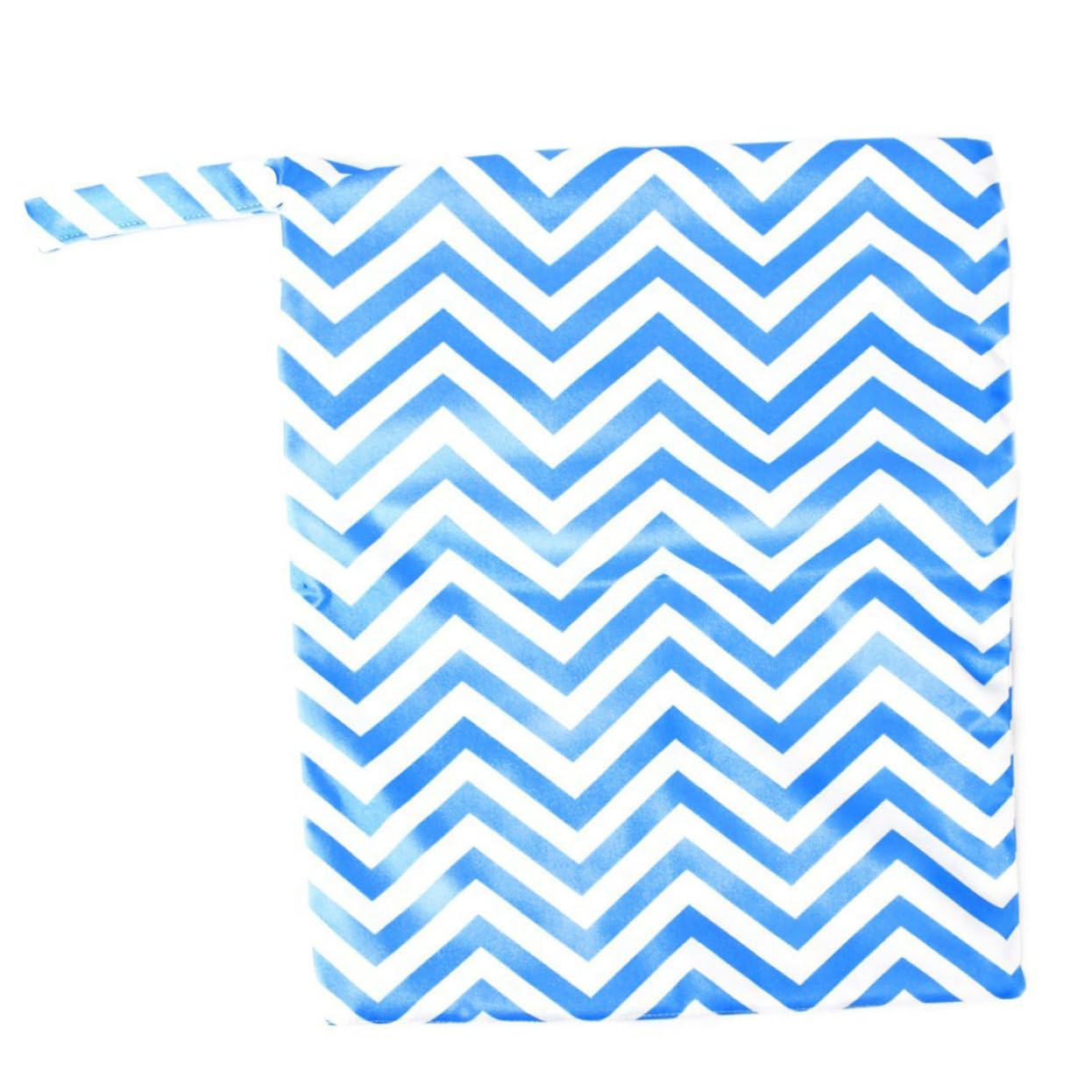 **ifundom 2-Pack Waterproof Baby Diaper Nappy Bags - 14.2x11.8 Inch Polyester Pouch for Travel, Daycare & On-the-Go (Blue)**