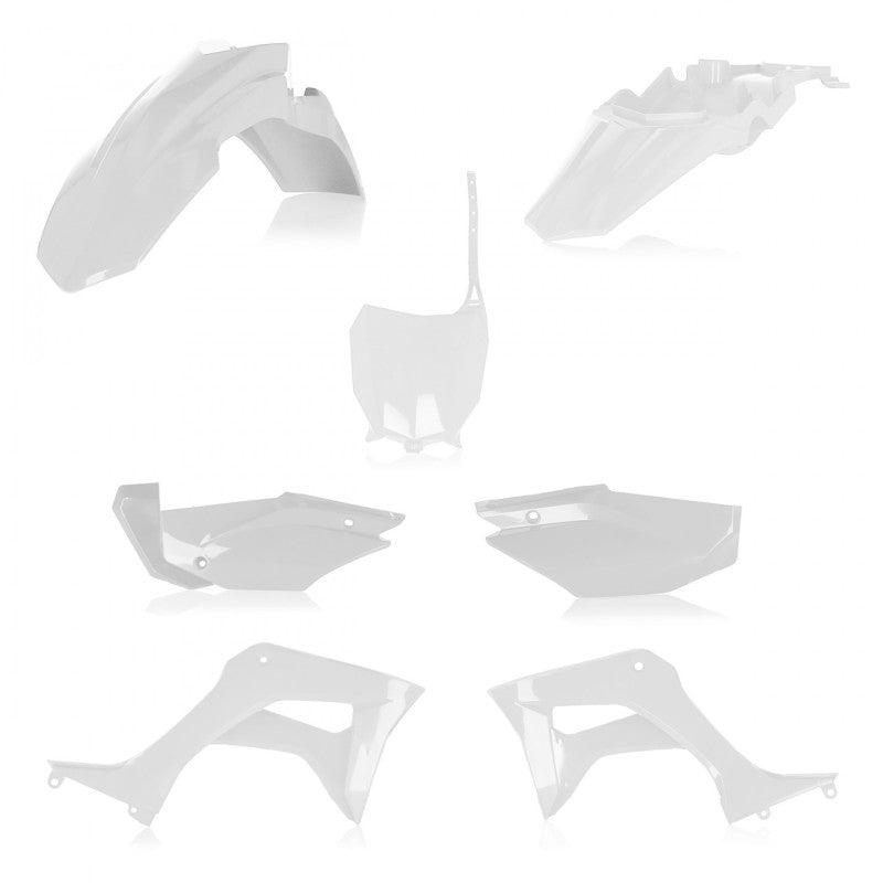 Acerbis 19+ Honda CRF110F Full Plastic Kit White - Durable Replacement Body Kit for Off-Road Dirt Bike Riding & Motocross Racing
