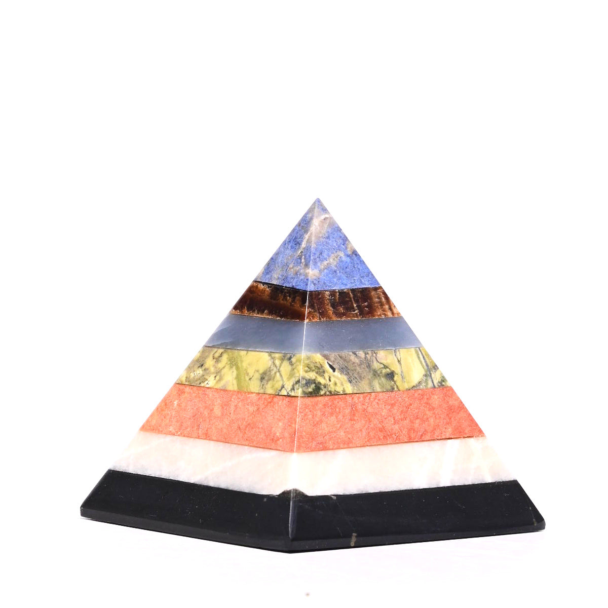 7 Chakra Healing Crystal Pyramids Set - Natural Stone Meditation Pyramid for Energy Balancing, Spiritual Growth & Home Decor - Perfect for Yoga, Reiki, Feng Shui & Gift Giving
