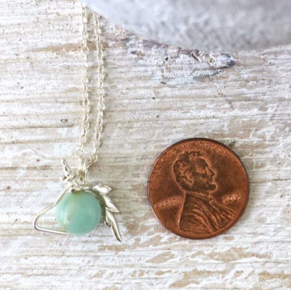 Amazonite Unicorn Charm Necklace - Italian 925 Sterling Silver Jewelry for Women, Gift for Her, Birthday & Anniversary Present, Boho Chic Style Accessory