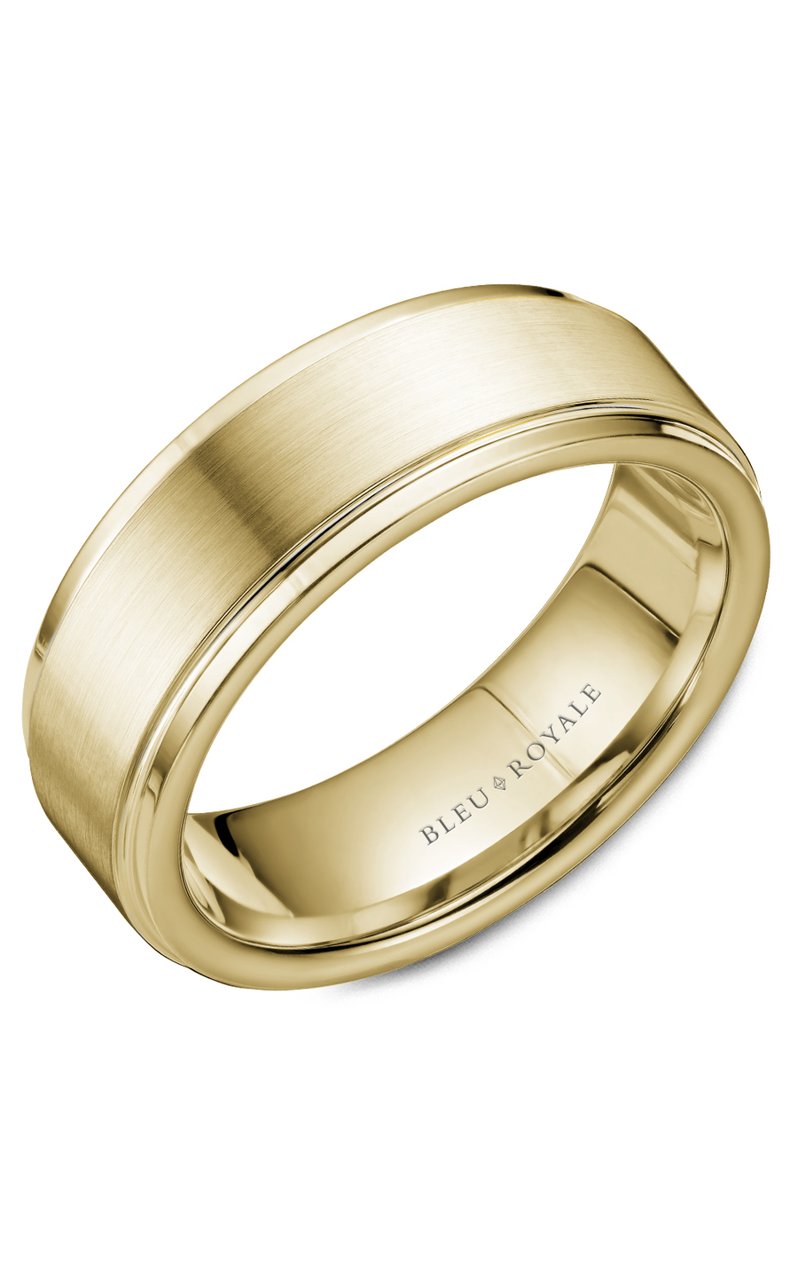 Bleu Royale Men's Wedding Band Ring - 14K Yellow Gold Classic Comfort Fit Wedding Ring for Men - Perfect for Engagement, Anniversary & Special Occasions