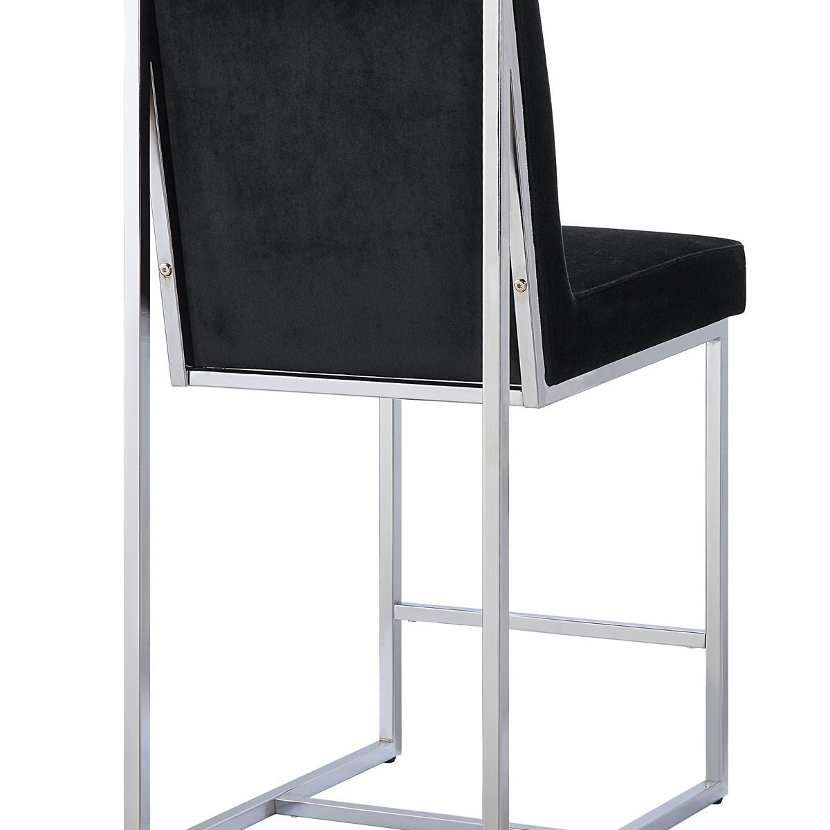 Amorra Black Counter Height Bar Stools Set of 2 - Modern Kitchen Island Chairs for Dining & Entertaining