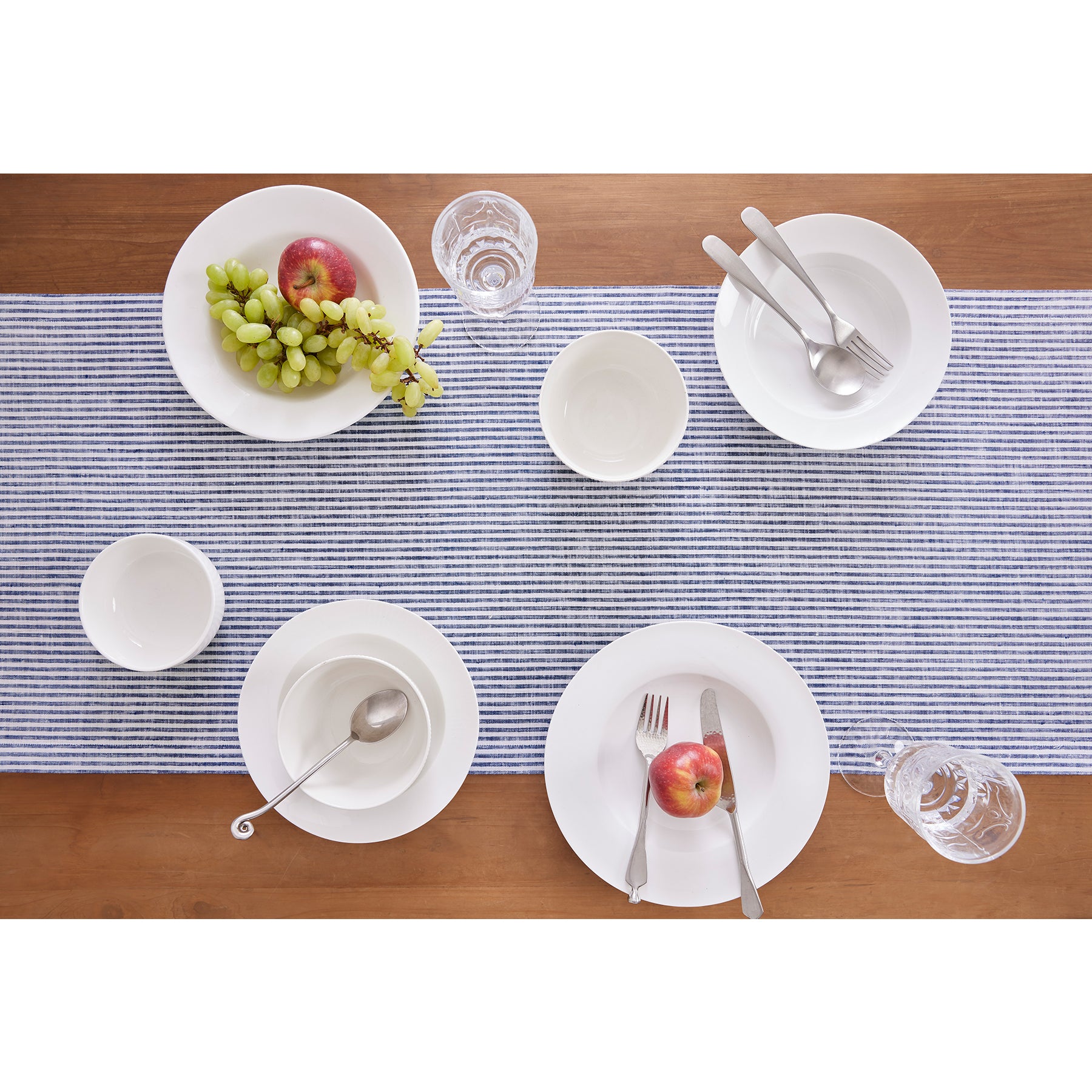 Elegant Narrow Stripe Table Runner - 16 Inch & 18 Inch Wide Options for Dining Table Decor, Wedding Centerpiece, and Holiday Table Setting