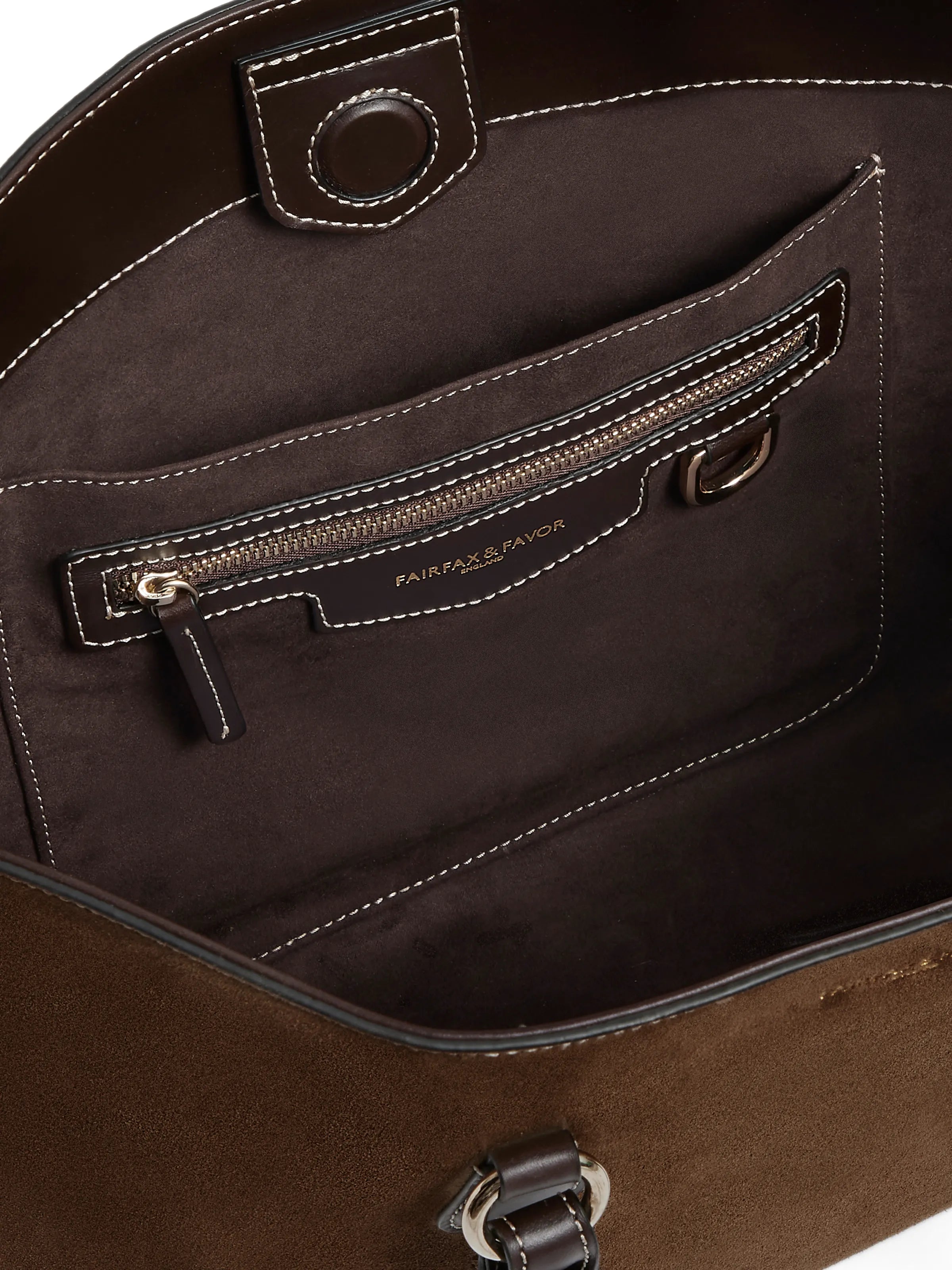 Seville Tote Bag - Dark Taupe Suede Handbag for Women | Stylish & Spacious Everyday Purse for Work, Travel & Shopping