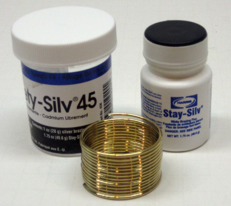 Premium 45K Safety-Silv 45 Brazing Alloy - 45% Silver Content - High Strength HVAC & Plumbing Repair Rods for Pipe Joints, Metal Fabrication, and Electrical Components