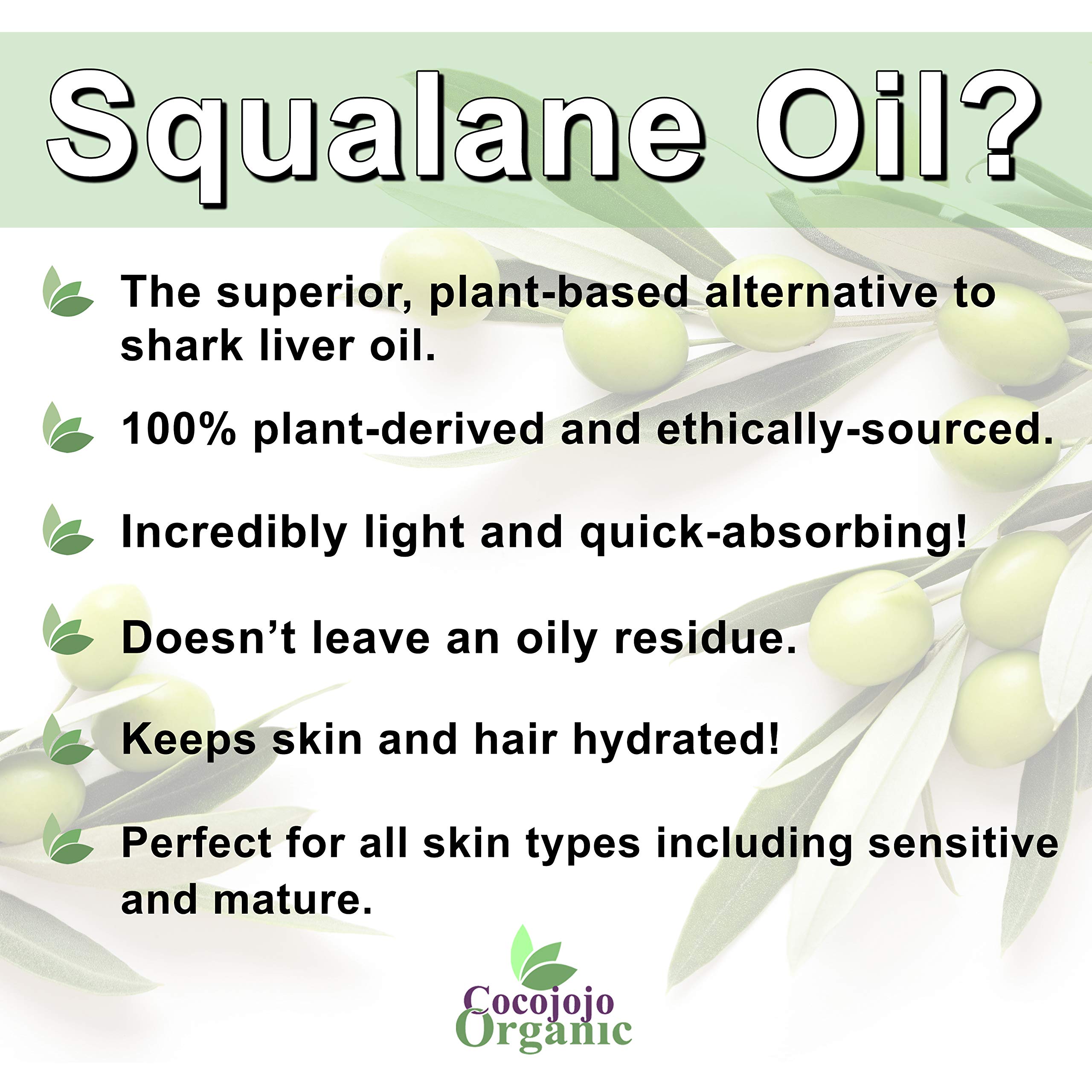 Pure Plant-Derived Squalane Oil from Olives - Cold Pressed, Vegan, Undiluted Carrier Oil for Face, Skin, Hair & Body - Natural Moisturizer & Cleanser - 128 oz (1 Gallon) - Perfect for DIY Cosmetics, Skincare & Haircare Routines