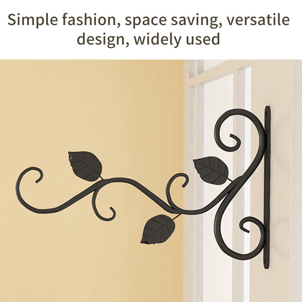 2 Pack Heavy Duty Hanging Basket Brackets - Sturdy Metal Wall Hanger with Screws for Lanterns, Planters & Bird Feeders | Outdoor Garden Decor, Patio & Fence Hanging Solution