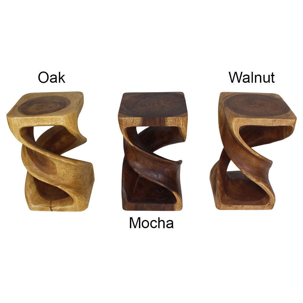 Haussmann Wood Double Twist Stool Table - 12