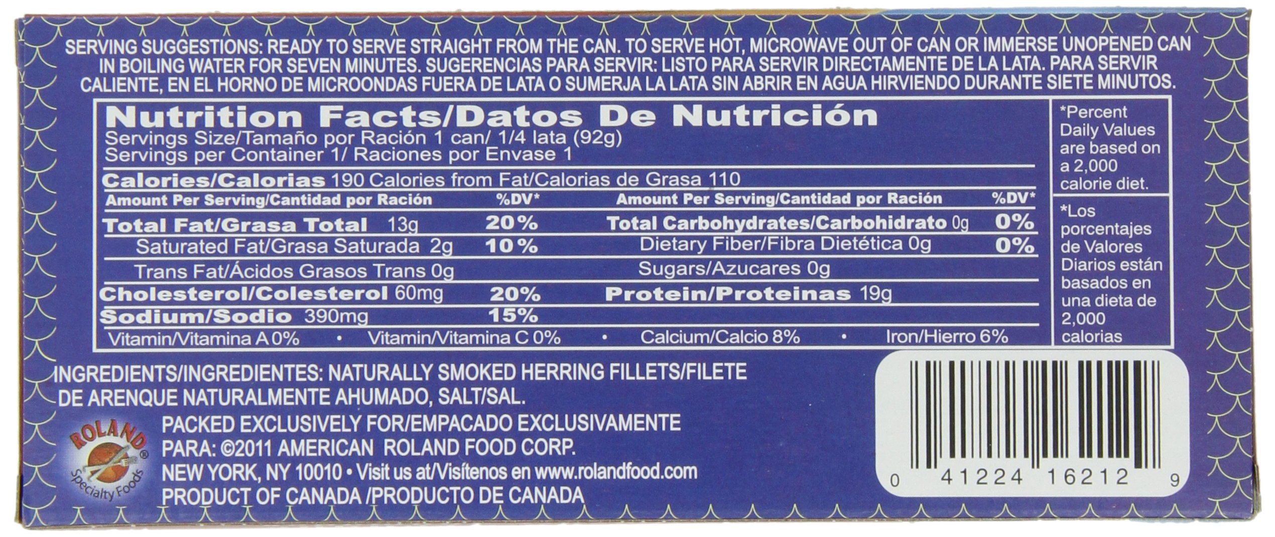 Premium Roland Smoked Kippered Herring Snacks - 24 Pack of 3.25-Oz Cans - High Protein, Keto & Paleo Friendly Seafood Snack - Perfect for Office, Hiking, and On-the-Go Healthy Eating