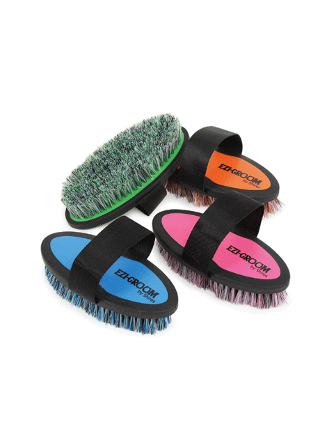 Ezi Groom Grip Small Body Brush for Dogs & Cats - Gentle Pet Grooming Brush for Shedding, Detangling & Massaging - Perfect for Home Pet Care & Professional Grooming