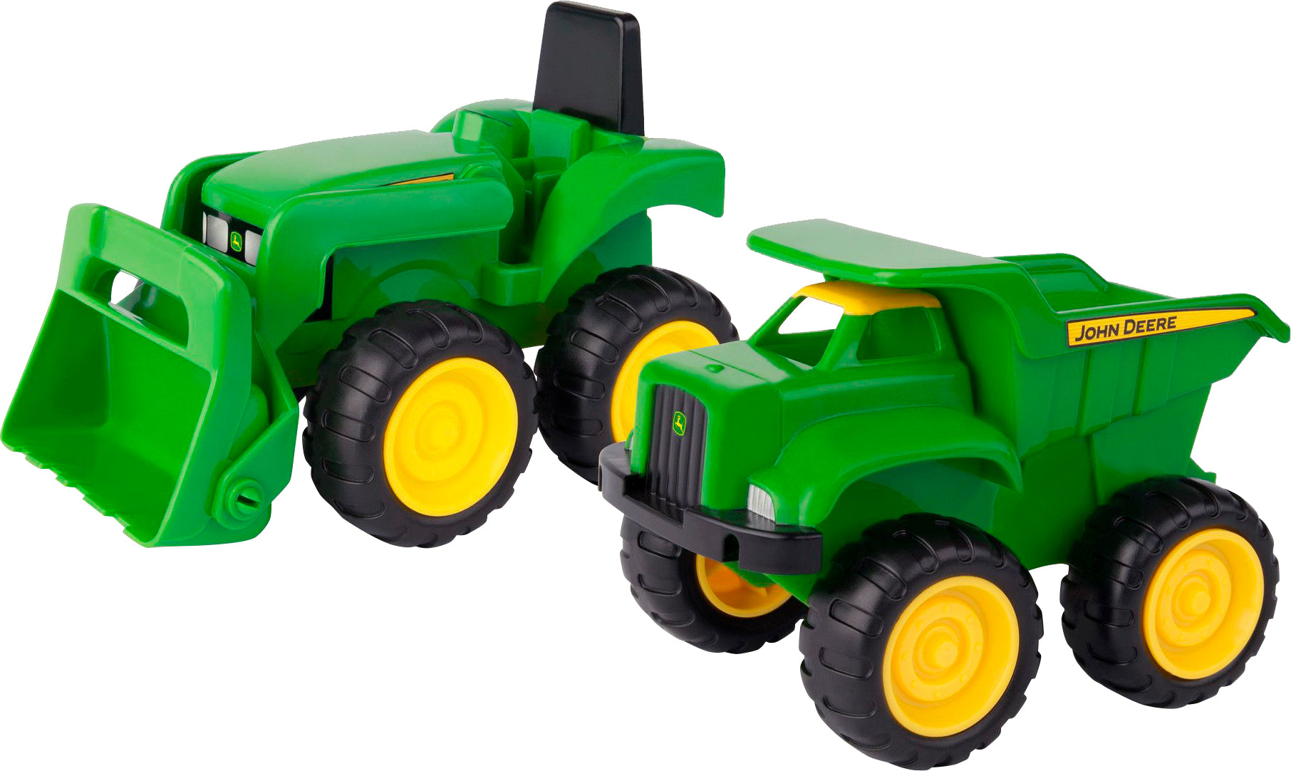 John Deere Sand Pit Vehicle 2-Pack - Durable Toy Trucks for Kids, Outdoor Sandbox & Beach Play, Construction Pretend Play, Great Gift for Boys & Girls Ages 3+