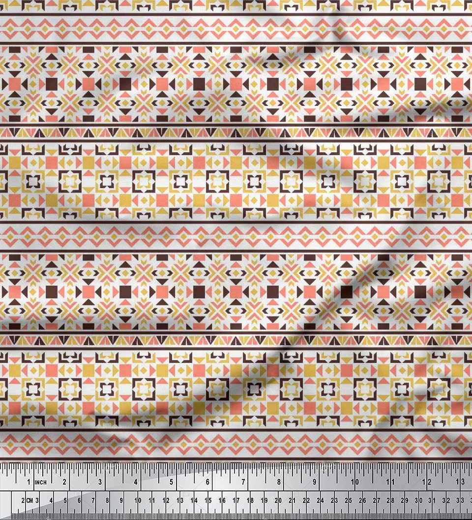 Soimoi Moss Georgette Brown Fabric by The Yard - 42