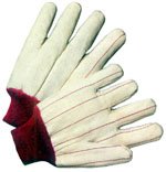 **Red Cotton Work Gloves with Reinforced Wrist - 12-Pack (Men's Size) - Ideal for Construction, Gardening, and DIY Projects**