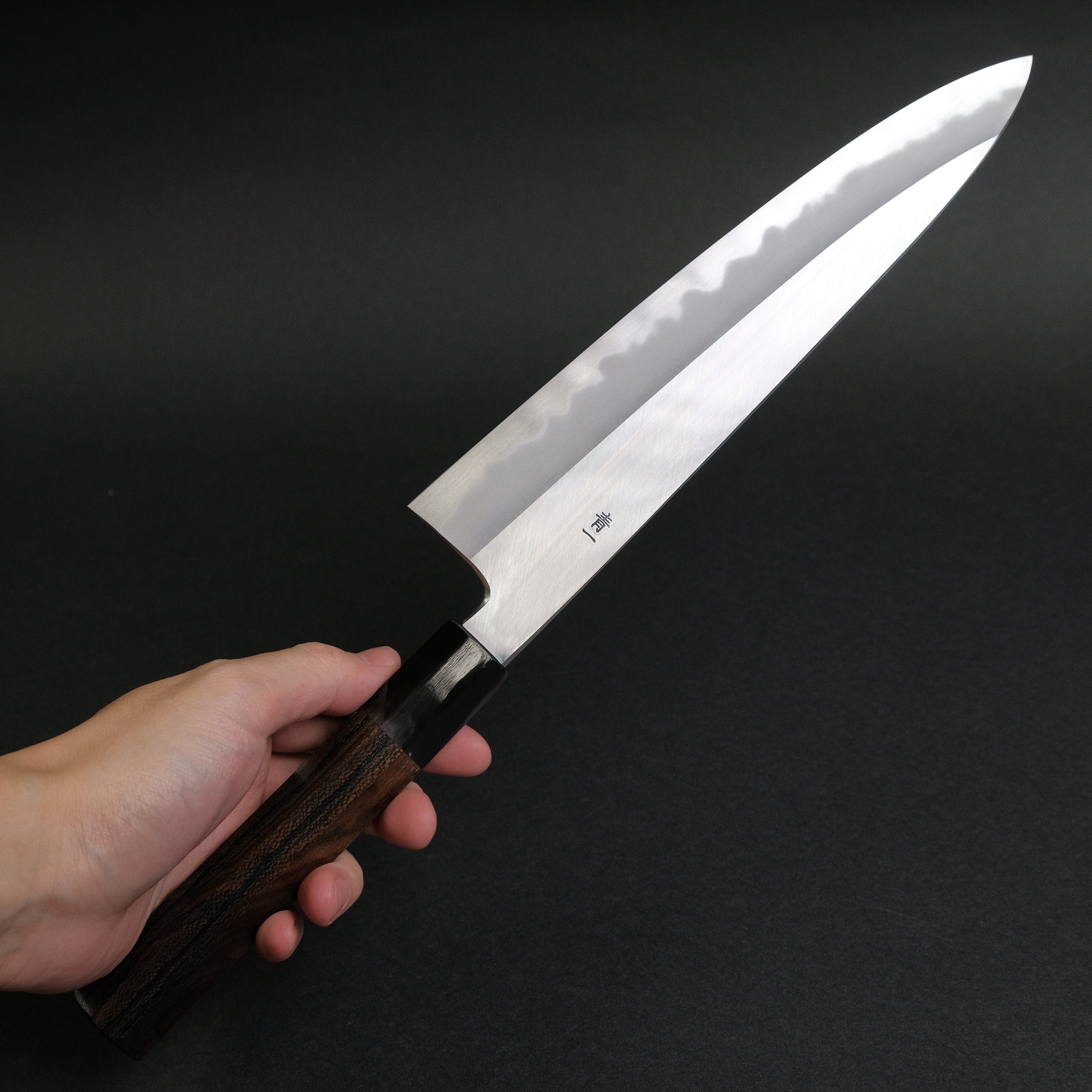 Premium Hitohira Tanaka Kyuzo Blue #1 Steel 240mm Gyuto Chef Knife with Ziricote Wood Handle - Perfect for Professional Chefs & Home Cooking, Sushi, Meat Slicing & Vegetable Chopping
