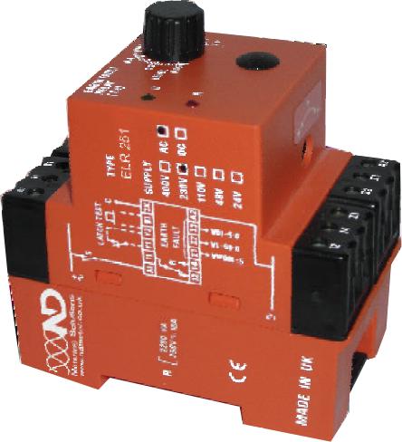 Earth Leakage Relay 50mA to 1000mA Adjustable Trip Setting | 230VAC Supply | DIN Rail Mount | SPDT 10A Relay | for Industrial Electrical Safety & Motor Protection