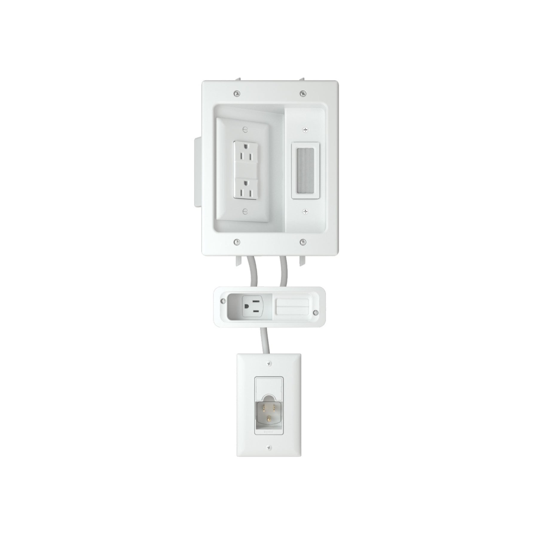 Sanus WSIWPSB1 In-Wall Cable Management Kit - Organize & Hide Wires for TVs, Home Theaters & Offices