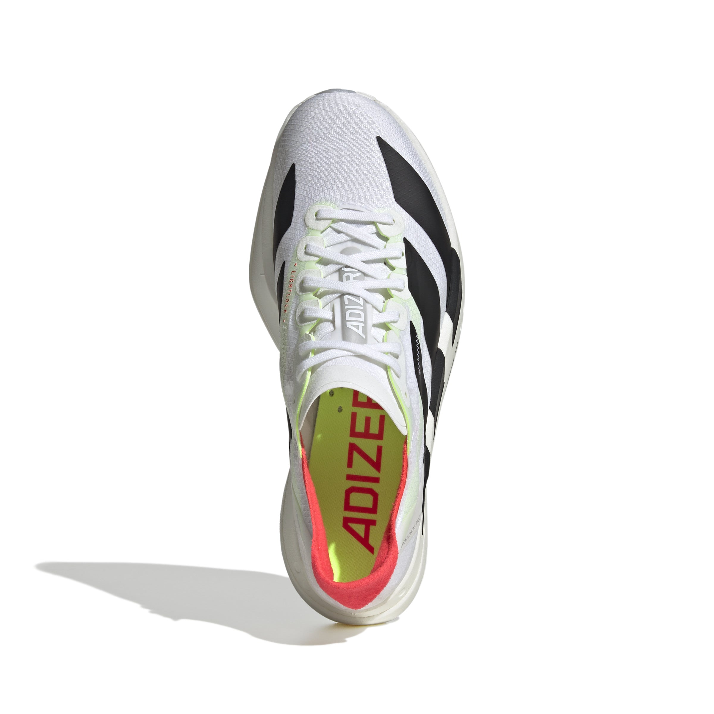 Adidas Women's Adizero Adios Pro 4 Running Shoes - White/Core Black/Silver Metallic | Lightweight Racing Sneakers for Marathon & Long Distance Training