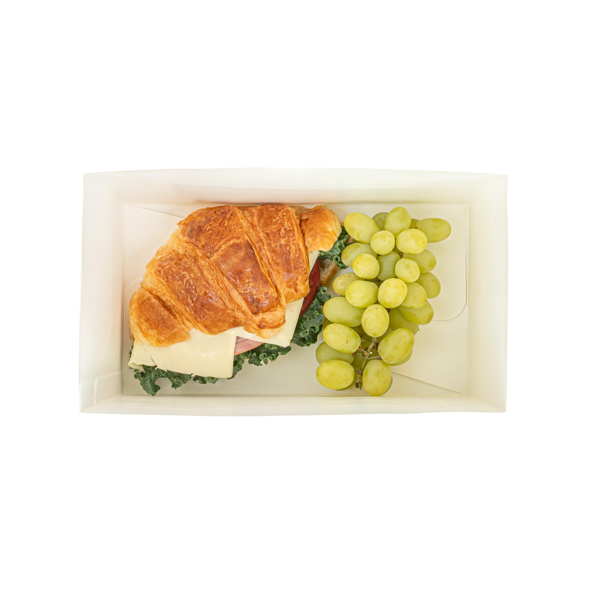 Restaurantware Bio Tek 80oz Eco-Friendly Takeout Containers - 400 Pack Rectangle Disposable Food Boxes with Secure Fast Closure | Leakproof & Greaseproof | Perfect for Burgers, Fried Chicken, Catering & Food Delivery Services