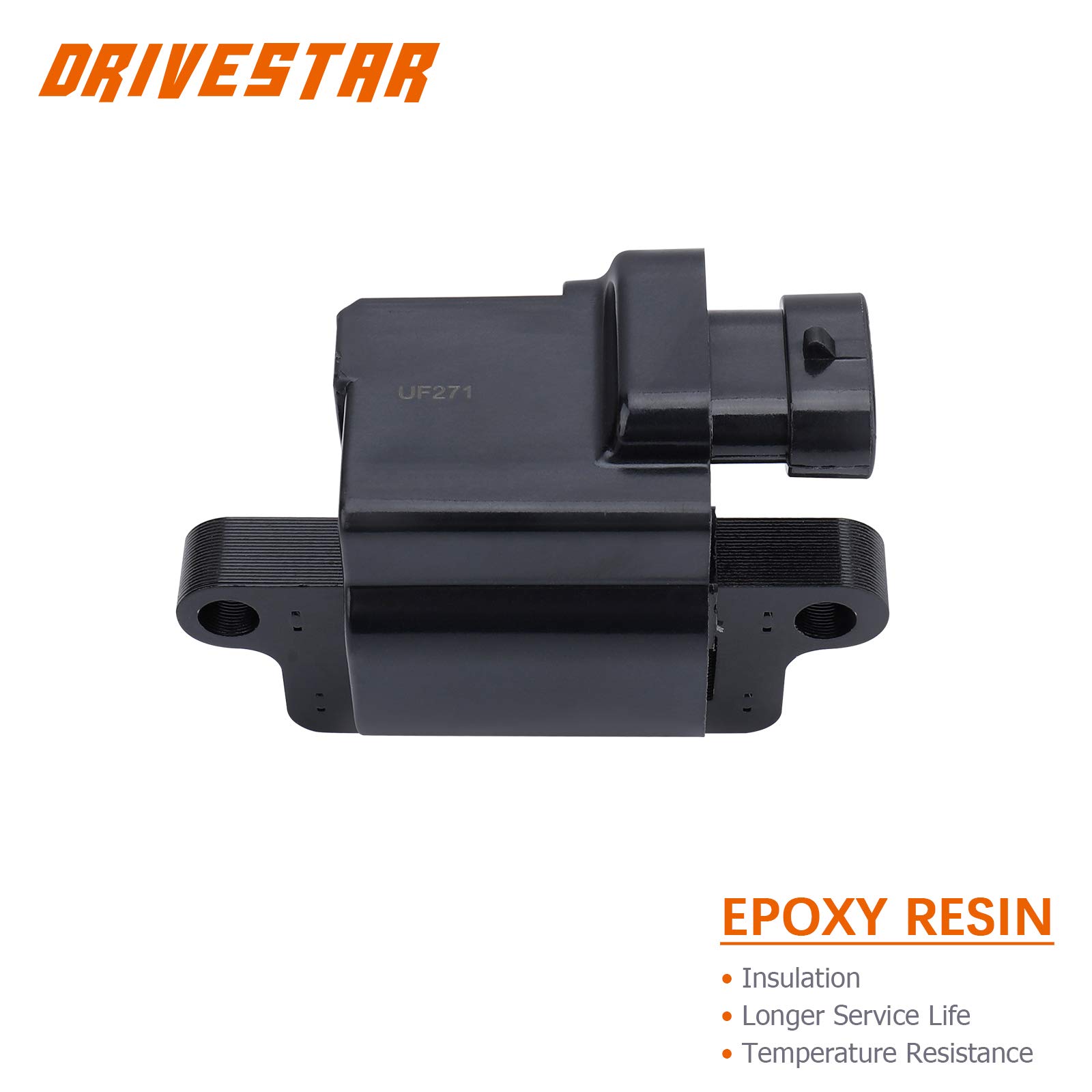 DRIVESTAR UF271 Ignition Coil Pack - Compatible with 1999-2007 Chevrolet Silverado 1500, 2003-2006 Express 1500, 2000-2006 Suburban 1500, 2000-2006 Tahoe, 2003-2007 GMC Savana 1500 - Replaces OEM# C1208 D581 - Perfect for Engine Performance & Tune-Up