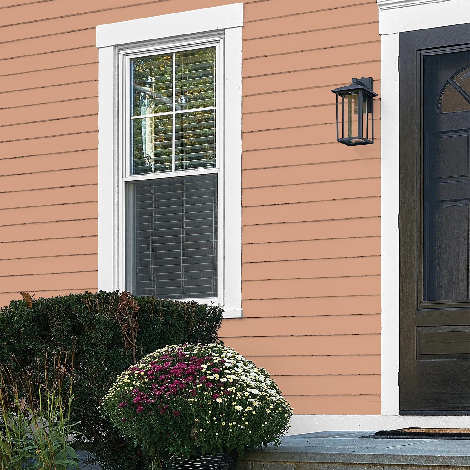 Glidden Exterior Paint and Primer in One - Peach Orange Maple Flat Finish, 5 Gallon Bucket, One Coat Coverage for Houses, Fences & Outdoor Projects